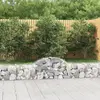 vidaXL Paniers à gabions arqués 3 pcs 200x30x40/60 cm Fer galvanisé