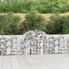 vidaXL Paniers à gabions arqués 4 pcs 200x30x80/100 cm Fer galvanisé