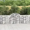 vidaXL Paniers à gabions arqués 6 pcs 200x30x80/100 cm Fer galvanisé