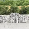 vidaXL Paniers à gabions arqués 9 pcs 200x30x80/100 cm Fer galvanisé