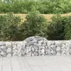 vidaXL Paniers à gabions arqués 2 pcs 200x30x60/80 cm Fer galvanisé
