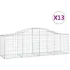 vidaXL Paniers à gabions arqués 13 pcs 200x50x60/80 cm Fer galvanisé