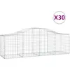 vidaXL Paniers à gabions arqués 30 pcs 200x50x60/80 cm fer galvanisé