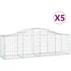 vidaXL Paniers à gabions arqués 5 pcs 200x50x60/80 cm Fer galvanisé