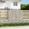 vidaXL Paniers à gabions arqués 3 pcs 200x30x200/220 cm fer galvanisé
