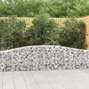 vidaXL Paniers à gabions arqués 20 pcs 400x30x60/80 cm Fer galvanisé