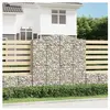 vidaXL Paniers à gabions arqués 5 pcs 200x50x200/220 cm Fer galvanisé