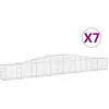 vidaXL Paniers à gabions arqués 7 pcs 400x30x40/60 cm Fer galvanisé