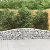 vidaXL Paniers à gabions arqués 15 pcs 400x30x40/60 cm Fer galvanisé