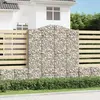 vidaXL Paniers à gabions arqués 11 pcs 200x50x220/240 cm Fer galvanisé