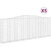 vidaXL Paniers à gabions arqués 5 pcs 400x30x140/160 cm Fer galvanisé