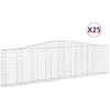 vidaXL Paniers à gabions arqués 25 pcs 400x30x100/120 cm Fer galvanisé