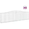 vidaXL Paniers à gabions arqués 8 pcs 400x30x100/120 cm Fer galvanisé