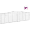 vidaXL Paniers à gabions arqués 9 pcs 400x30x100/120 cm Fer galvanisé