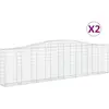 vidaXL Paniers à gabions arqués 2 pcs 400x30x100/120 cm Fer galvanisé