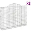 vidaXL Paniers à gabions arqués 5 pcs 200x30x140/160 cm Fer galvanisé