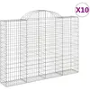 vidaXL Paniers à gabions arqués 10 pcs 200x30x140/160 cm Fer galvanisé