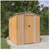 vidaXL Abri de jardin Marron clair 192x274x223 cm Acier galvanisé