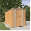 vidaXL Abri de jardin Marron clair 192x440x223 cm Acier galvanisé