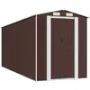 vidaXL Abri de jardin Marron foncé 192x523x223 cm Acier galvanisé
