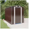 vidaXL Abri de jardin Marron foncé 192x274x223 cm Acier galvanisé