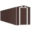 vidaXL Abri de jardin Marron foncé 192x855x223 cm Acier galvanisé
