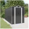 vidaXL Abri de jardin Anthracite 192x440x223 cm Acier galvanisé
