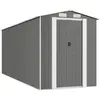 vidaXL Abri de jardin Gris clair 192x523x223 cm Acier galvanisé