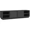 vidaXL Meuble TV Gris 156x40x40 cm Bois de pin massif