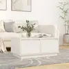 vidaXL Table basse Blanc 80x50x35 cm Bois massif de pin