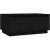vidaXL Table basse Noir 80x50x35 cm Bois massif de pin