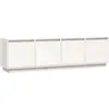 vidaXL Meuble TV Blanc 156x37x45 cm Bois de pin massif