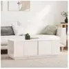 vidaXL Table basse Blanc 110x50x40 cm Bois massif de pin