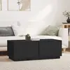 vidaXL Table basse Noir 110x50x40 cm Bois massif de pin