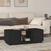 vidaXL Table basse Noir 110x50x40 cm Bois massif de pin