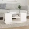 vidaXL Table basse Blanc 90x49x40,5 cm Bois massif de pin