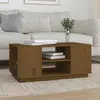 vidaXL Table basse Marron miel 90x49x40,5 cm Bois massif de pin
