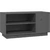 vidaXL Meuble TV Gris 80x35x40,5 cm Bois de pin massif