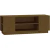 vidaXL Meuble TV Marron miel 110x35x40,5 cm Bois de pin massif