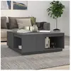 vidaXL Table basse Gris 100x101x40,5 cm Bois massif de pin