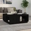 vidaXL Table basse Noir 100x101x40,5 cm Bois massif de pin