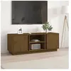 vidaXL Meuble TV Marron miel 110x35x40,5 cm Bois de pin massif