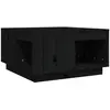 vidaXL Table basse Noir 60x61x32,5 cm Bois massif de pin