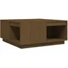 vidaXL Table basse Marron miel 80x81x36,5 cm Bois massif de pin
