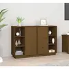 vidaXL Buffet Marron miel 120x35x80 cm Bois massif de pin
