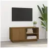 vidaXL Meuble TV Marron miel 80x35x40,5 cm Bois de pin massif