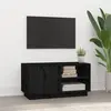 vidaXL Meuble TV Noir 80x35x40,5 cm Bois de pin massif