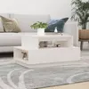 vidaXL Table basse Blanc 80x55x40,5 cm Bois massif de pin