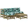 vidaXL Salon de jardin 5 pcs avec coussins bois de pin imprégné