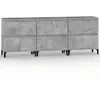 vidaXL Buffets 3 pcs gris béton 60x35x70 cm bois d'ingénierie